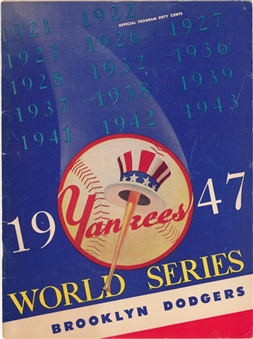 1947 World Series Program - Dodgers vs. Yankees - Yankee Stadium  